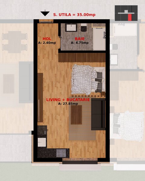 Dobroesti, Fundeni, apartament 2 camere TVA inclus